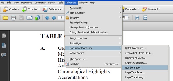 adding Page Numbers to PDF Files