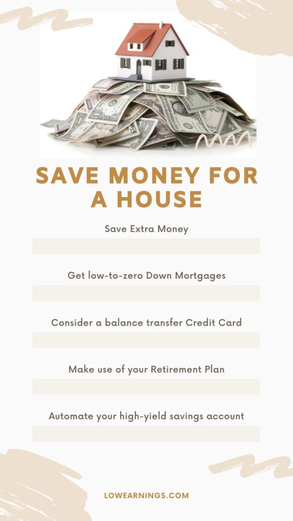 Ways to save money for house