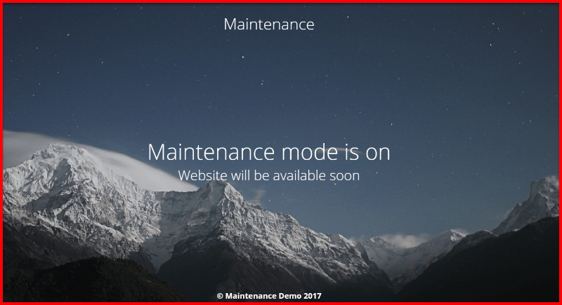 Wordpress Maintenenance Mode