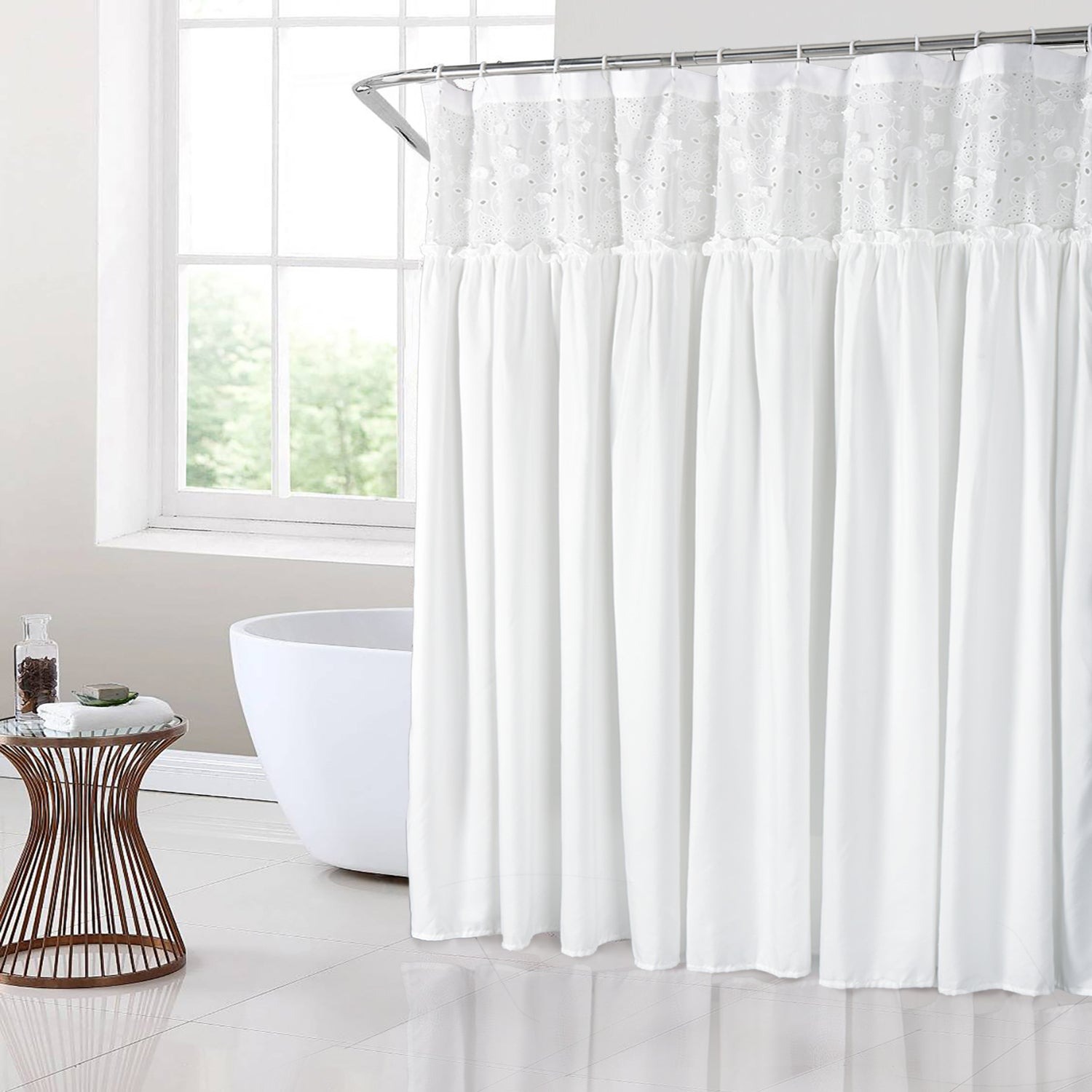 Ruffled Shower Curtains