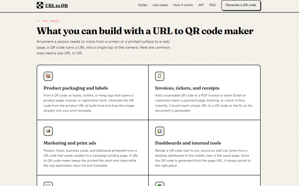 Direct URL QR Creation