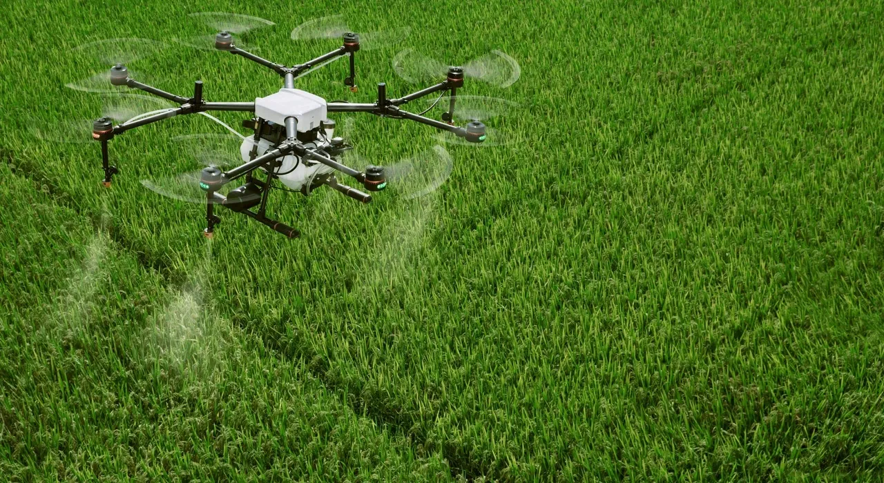 Drone Spraying Pesticides
