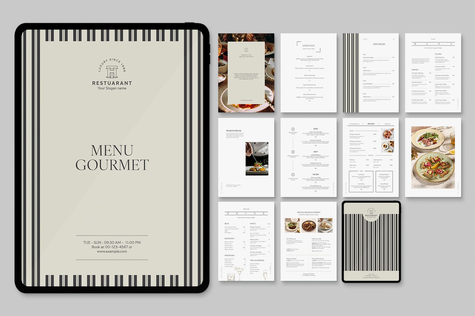 Digital Restaurant Menu Template